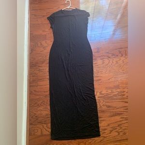 Prettylittlething Black Maxi Bodycon Dress Size 12